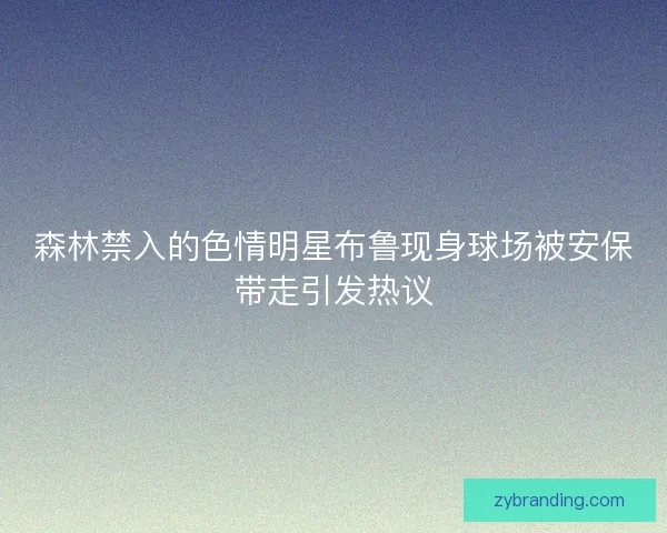 森林禁入的色情明星布鲁现身球场被安保带走引发热议