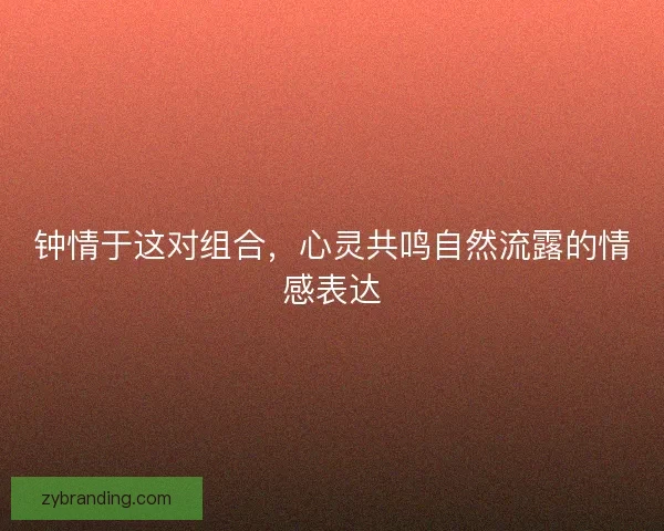 钟情于这对组合，心灵共鸣自然流露的情感表达