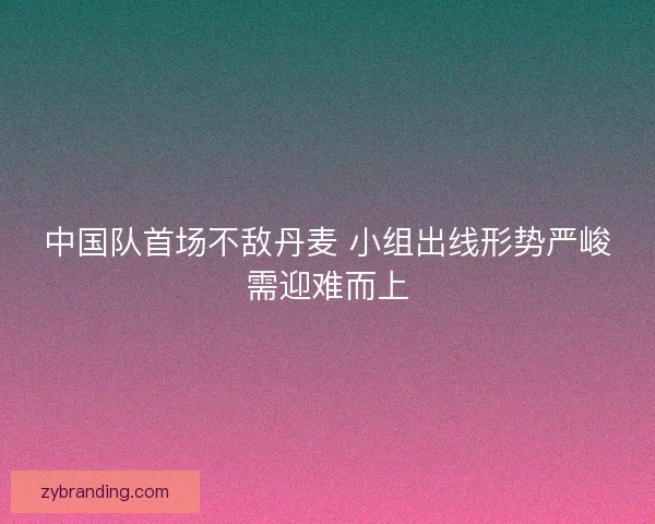 中国队首场不敌丹麦 小组出线形势严峻需迎难而上